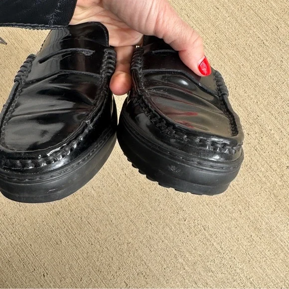 Tod’s Patent Leather Loafers Rubber Sole 7.5 - Picture 7 of 10
